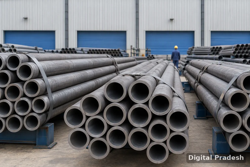 Seamless steel pipes of the type covered by India's anti-dumping duty review on imports from China.