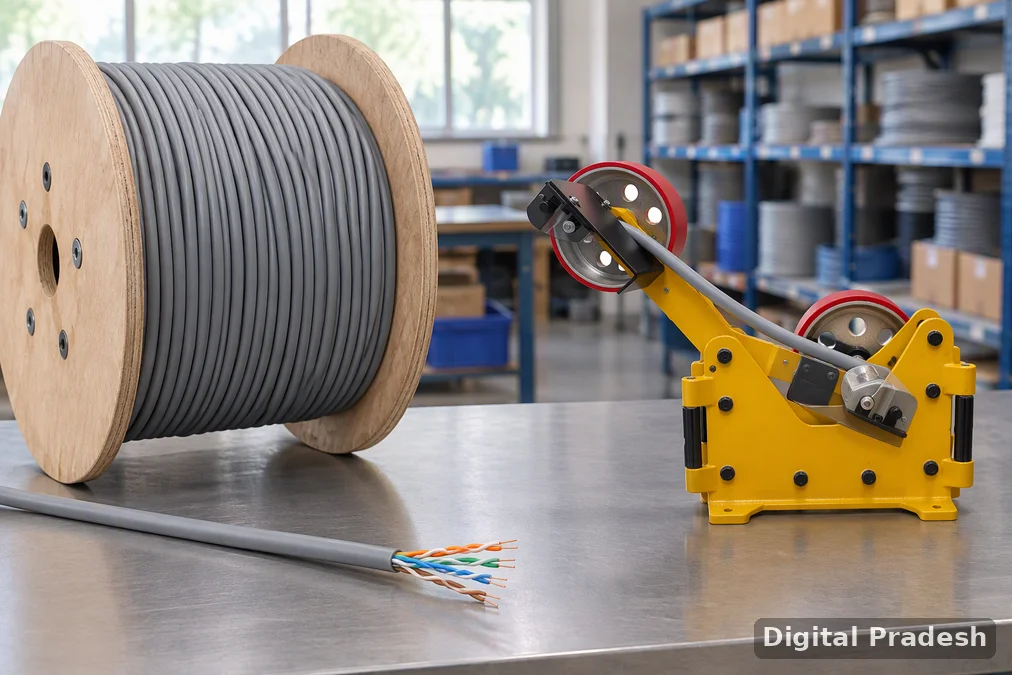 Copper data cables used for networking and high-speed data transmission.