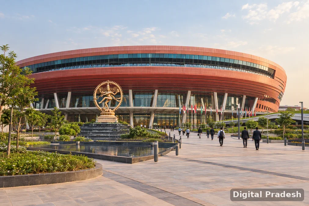 Bharat Mandapam in New Delhi is the venue for the three-day ESTIC 2026 conclave.