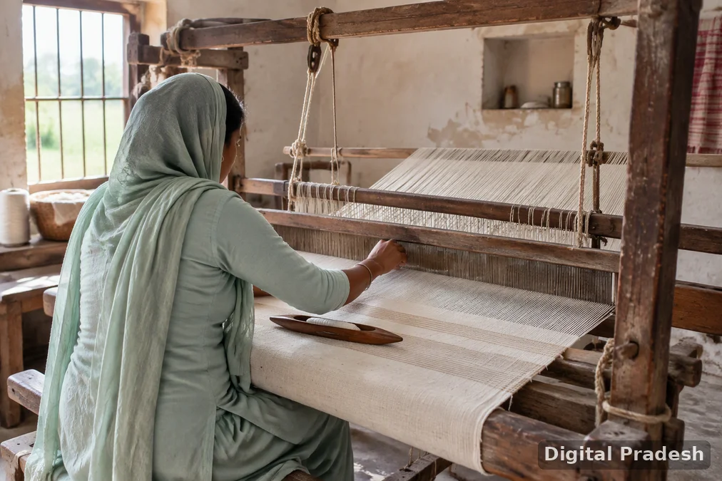Nav-Trinjan's organic cotton and handloom weaving initiative connects farming with textile production in Punjab.