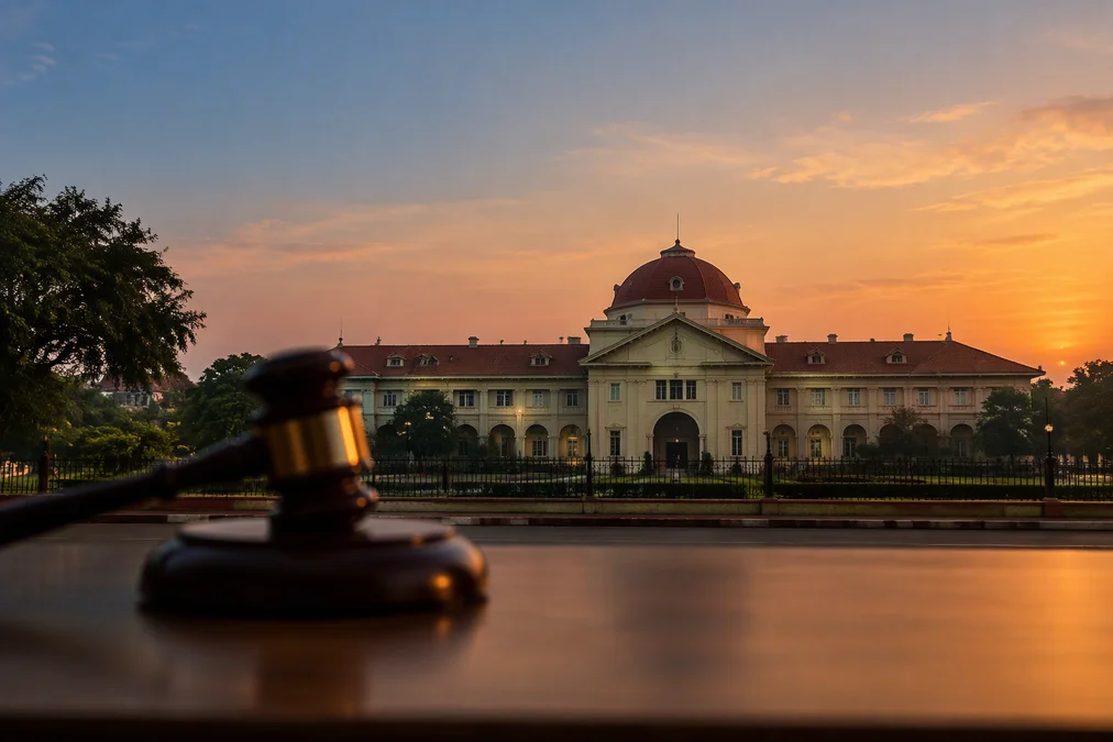 The Patna High Court building showcasing its architectural design.