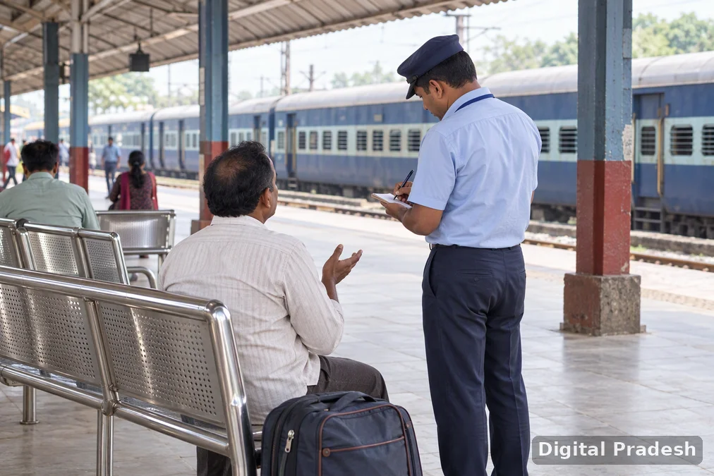 Rail Jan Samvaad passenger feedback programme at Indian Railways stations.