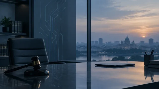 Z.ai's GLM-Legal model showcased in a legal workflow setting.