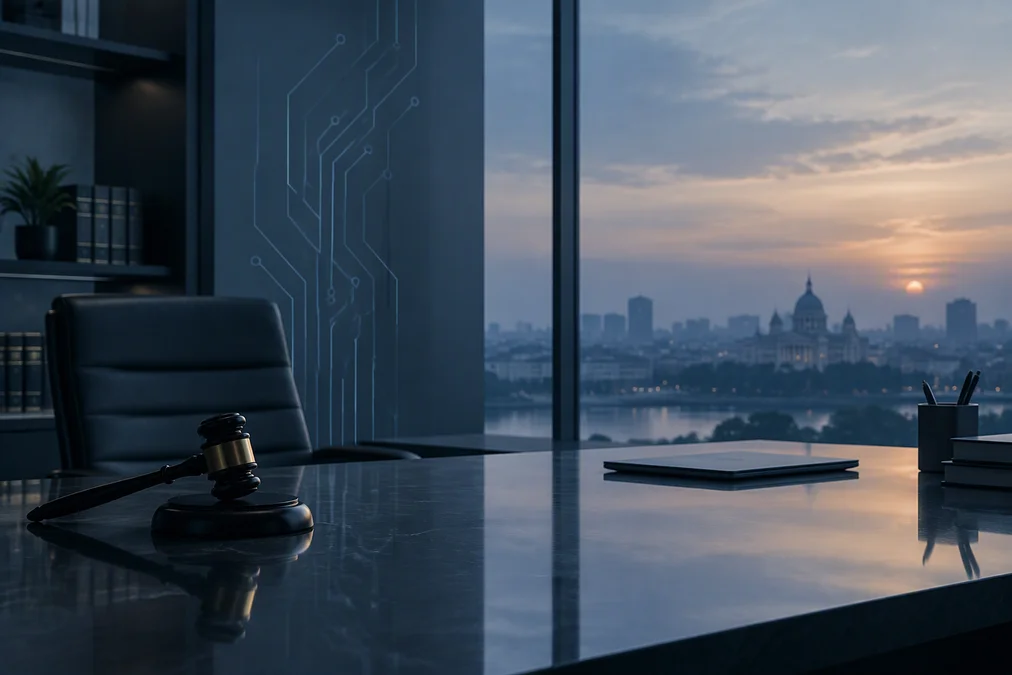 Z.ai's GLM-Legal model showcased in a legal workflow setting.